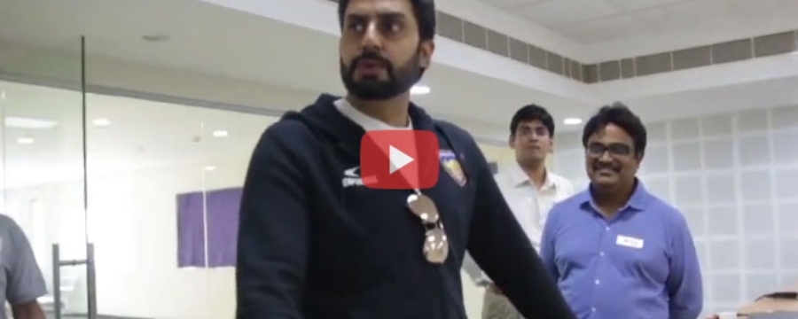 Chennaiyin FC owner Abhishek Bachchan visits SRCSS